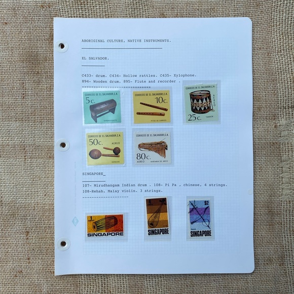 Heritage Postage Stamps on old Album Pages - Picture 5 of 5